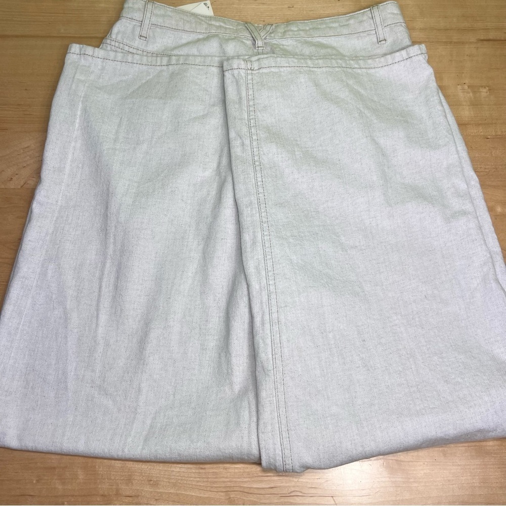 ZARA cotton/linen neutral flare high waist pants size M NWT - Picture 3 of 8